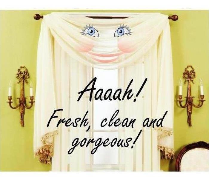 Tips to Clean Kitchen Cabinets - image of smiling curtains
